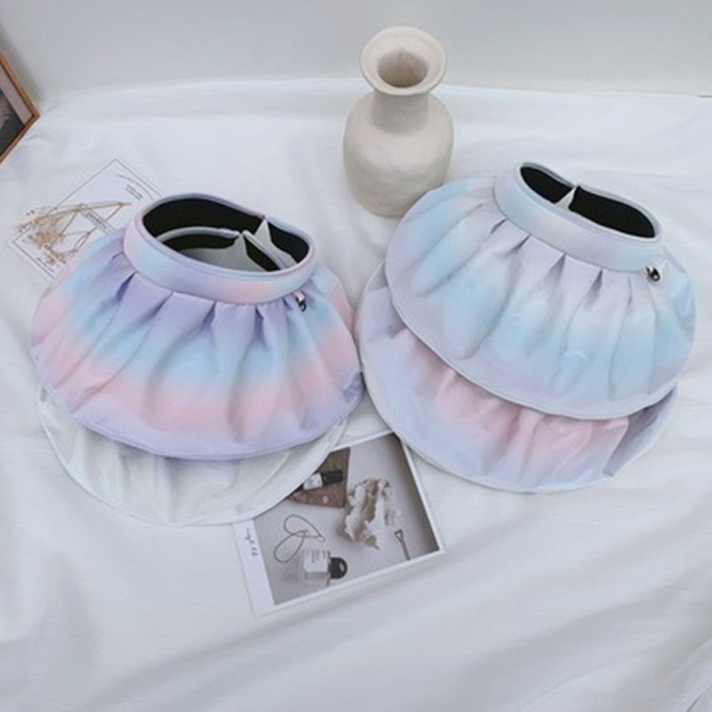 Mũ Rộng Vành Chống Tia UV Màu Gradient Phong Cách Hàn Quốc Thời Trang Cho Nữ