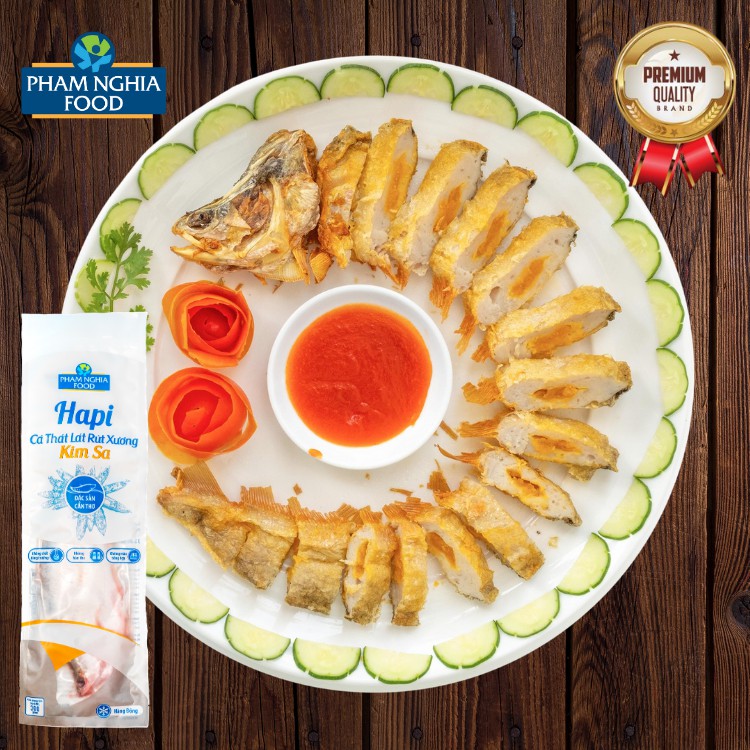 Cá Thát Lát Rút Xương Kim Sa HAPI - Cá thác lác rút xương nhân trứng muối - PHAM NGHIA FOOD