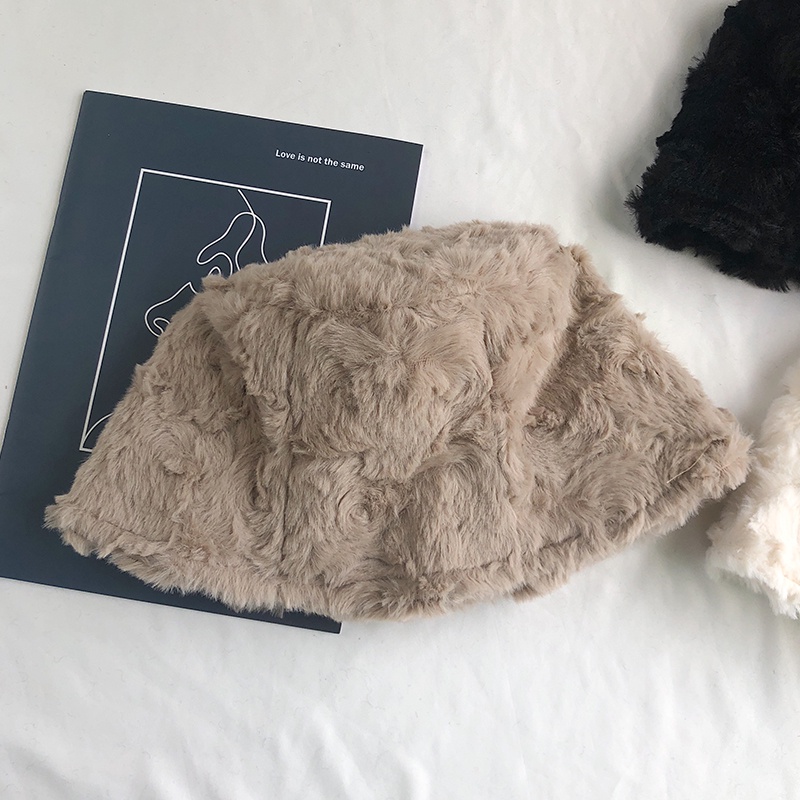 Nón tai bèo vải lông giữ ấm tai màu trơn hợp thời trang thu đông cho nữ