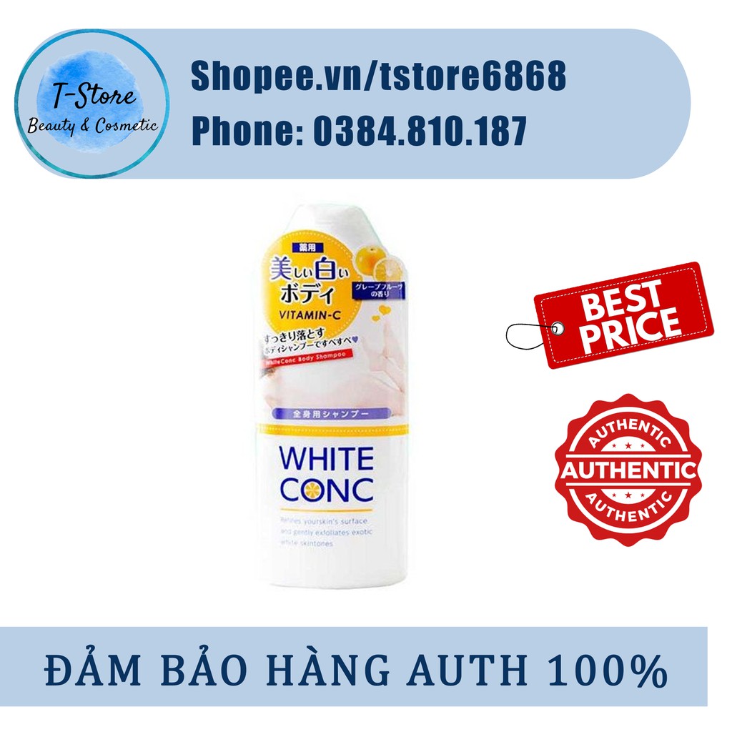 ( AUTH - CÓ SẴN) SỮA TẮM TRẮNG DA WHITE CONC HÀNG NỘI ĐỊA NHẬT 360ML