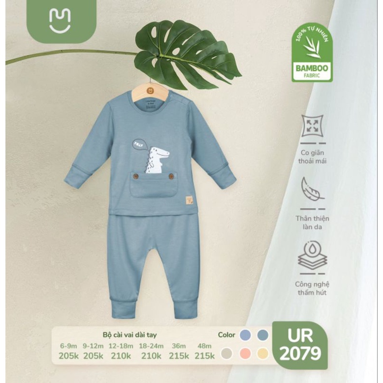 Bộ Cài Vai Bamboo Uala 2079 • 9-12M 12-18M 18-24M 36M 48M • Choding Home