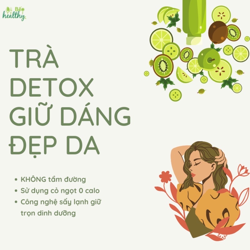 Trà detox hoa quả sấy thanh lọc cơ thể kèm bình pongdang 1lit