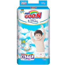 Bỉm GOON Premium đại dán, quần M60/M56/L50/L46/XL46/XL42/XXL36/XXXL26 (cắt tem)