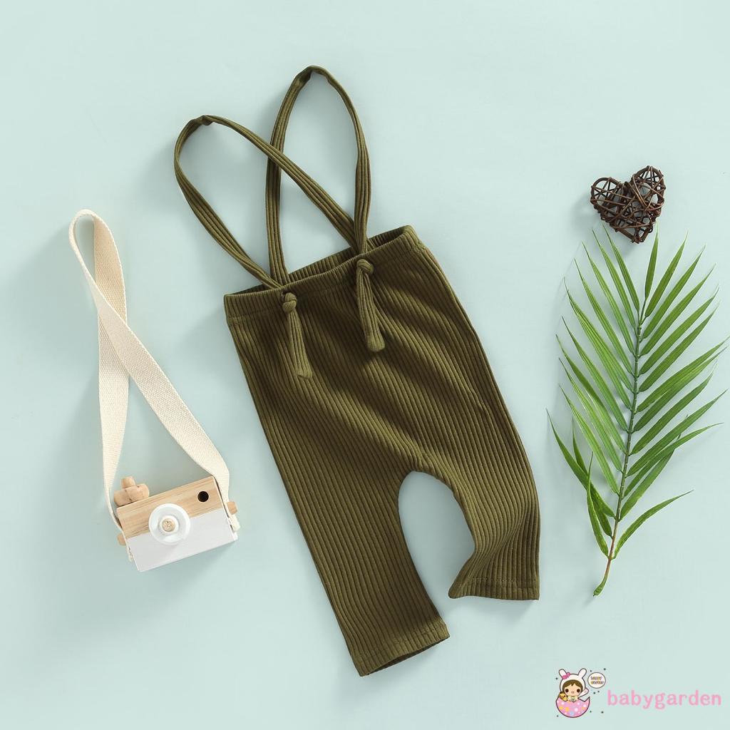 Quần Yếm Dài Màu Sắc Trơn Phong Cách Đường Phố Thời Trang Cho Trẻ Em