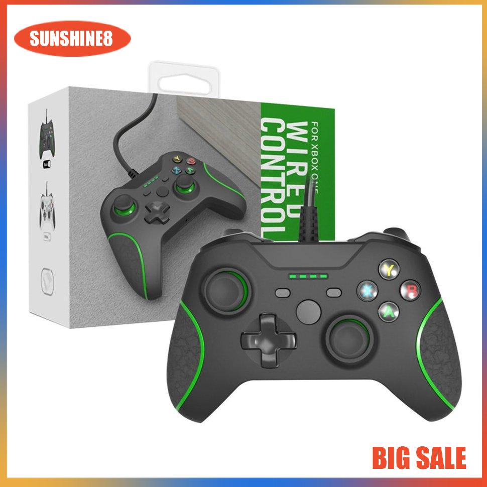 【SUN】Wired Handle With double vibration For Xbox One For Pc Host Game Controller
