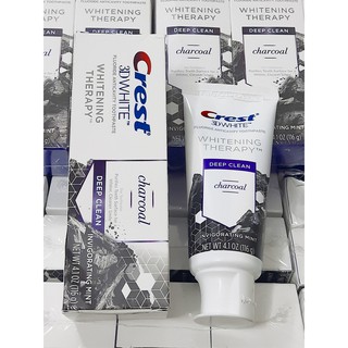 Kem đánh răng Crest 3D Whitening Therapy Deep Clean Charcoal Invigorating Mint Tuýp 116g của Mỹ