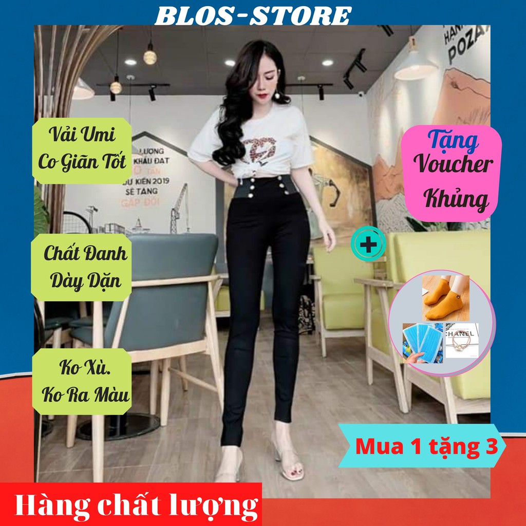 Quần Tregging Nữ Cạp Cao🍀FRRESHIP🍀 Quần Tregging 6 Cúc RAVI Chất Vải Dày Dặn Siêu Co Giãn Mặc Tôn Dáng | BigBuy360 - bigbuy360.vn