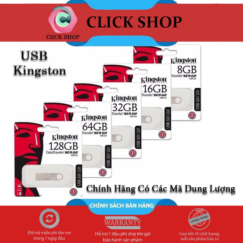 USB Kingston SE9  32GB có loại 4gb 8gb 16gb 32GB vỏ kim loại chống dỉ