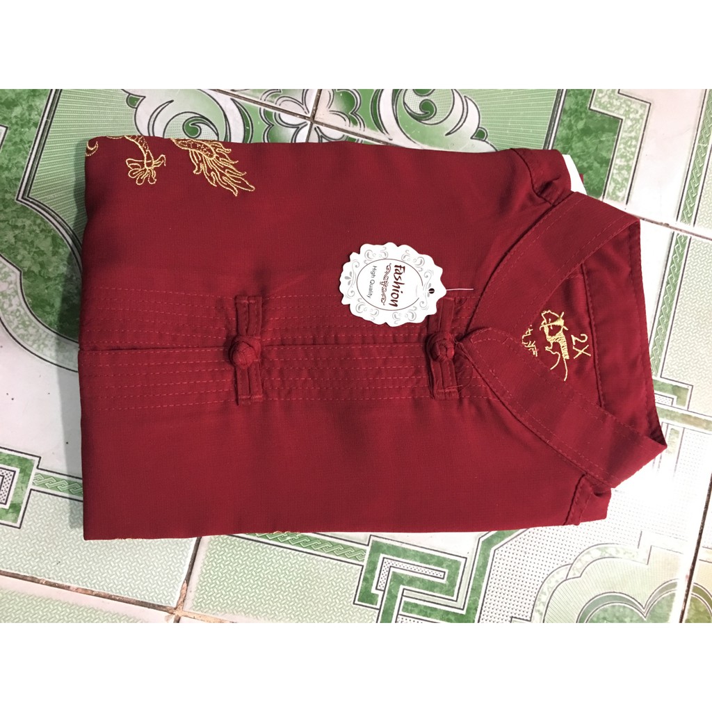 ÁO SOMI NAM TRUNG NIÊN THÊU RỒNG PHƯỢNG | BigBuy360 - bigbuy360.vn