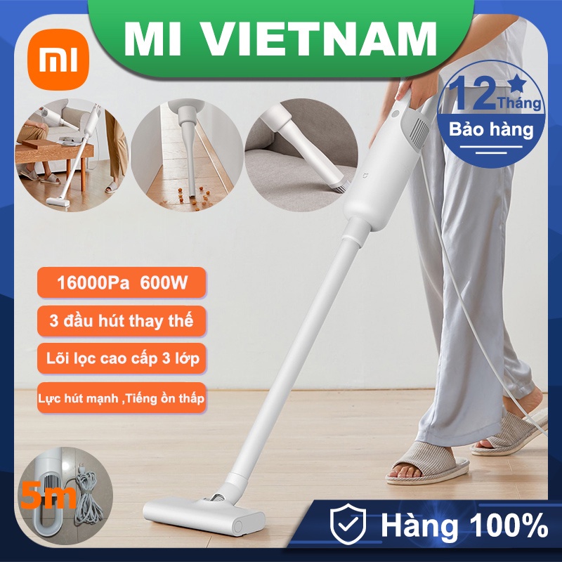 Máy hút bụi cầm tay Xiaomi Vacuum Cleaner 16000Pa 0.6L Hút mạnh mẽ 600W Gậy điều chỉnh bánh răng 2 động cơ ,cầm tay nhẹ