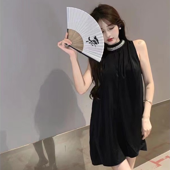 Đầm ngắn PERTY dáng chữ A không tay phong cách Hàn Quốc thời trang đầy khí chất dành cho nữ