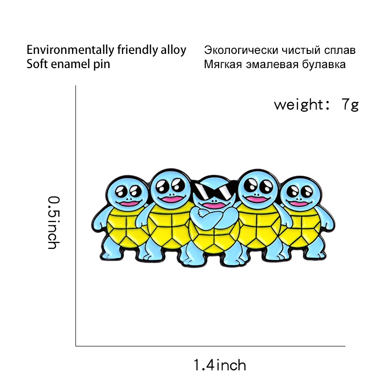 Ghim Cài Áo Hình Chú Rùa Đeo Kính Mát Đáng Yêu