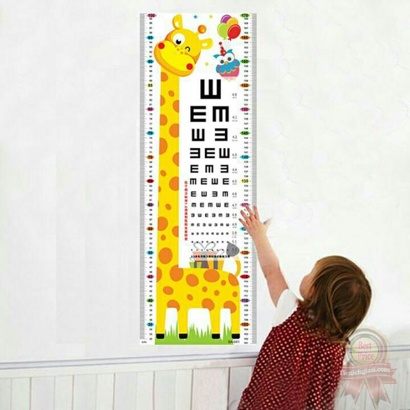 Thước đo chiều cao decal dán tường cho bé