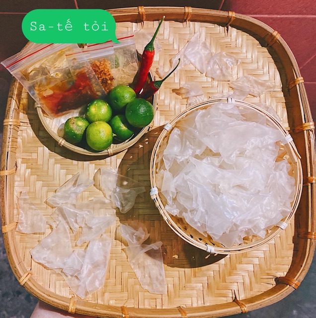 Bánh tráng phơi sương muối nhuyễn nhà làm + topping | BigBuy360 - bigbuy360.vn