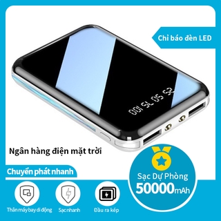 Pin Sạc Dự Phòng Kiểu Mới mini 50000 mAh Full Màn Hình Hiền Thị Sạc Nhanh Nguồn Điện Di Động