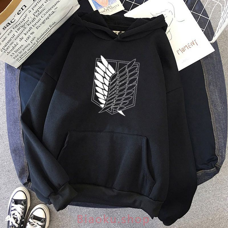 Áo Hoodies Mikasa Eren Anime Attack On Titan