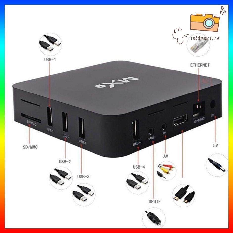 Bộ Thiết Bị Chuyển Đổi Tv Thường Thành Tv Thông Minh Mx9 5g 4k 1.2ghz