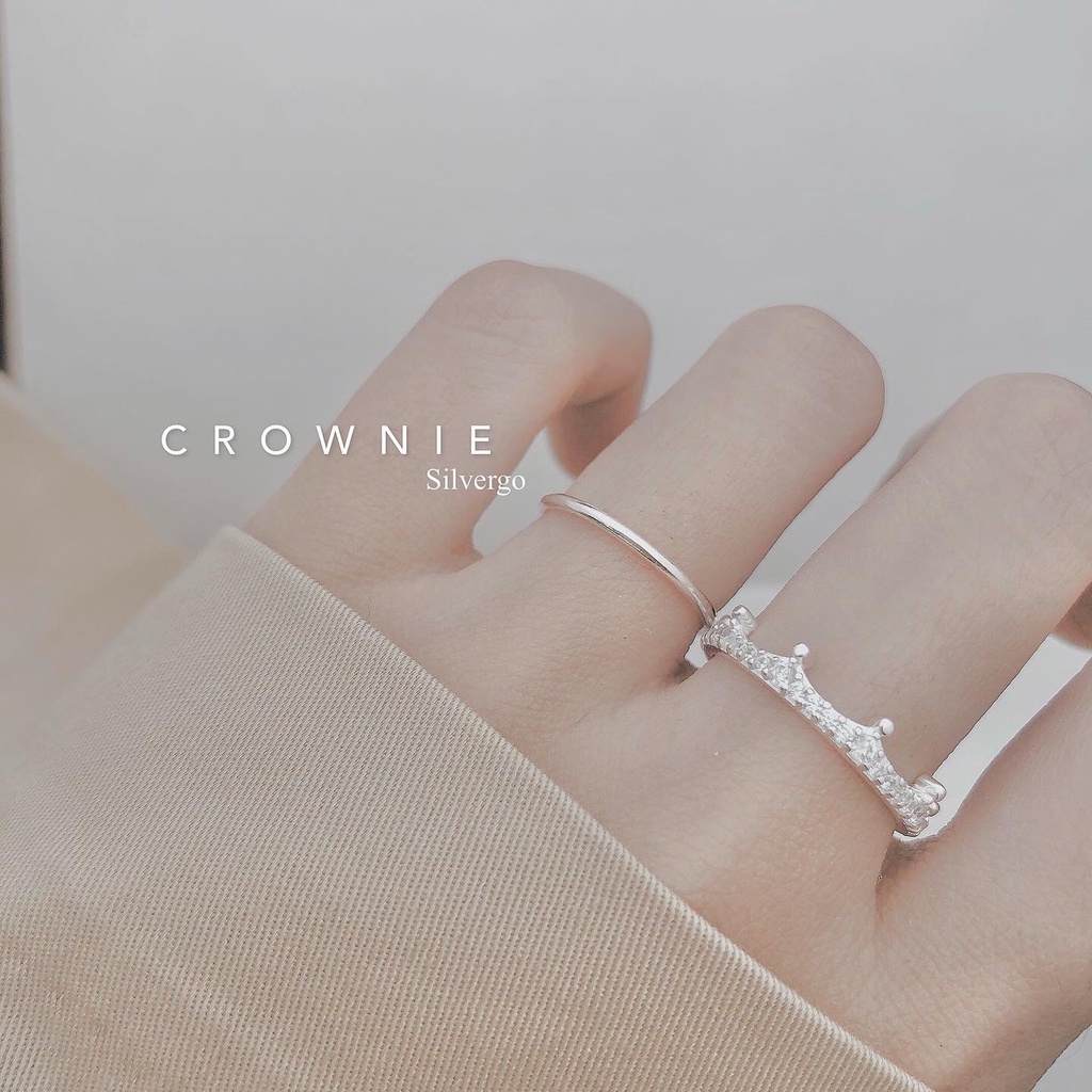 Nhẫn bạc nữ nhẫn vương miện