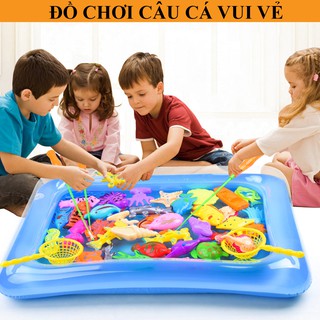 Bộ đồ chơi câu cá cho bé có phao và giỏ