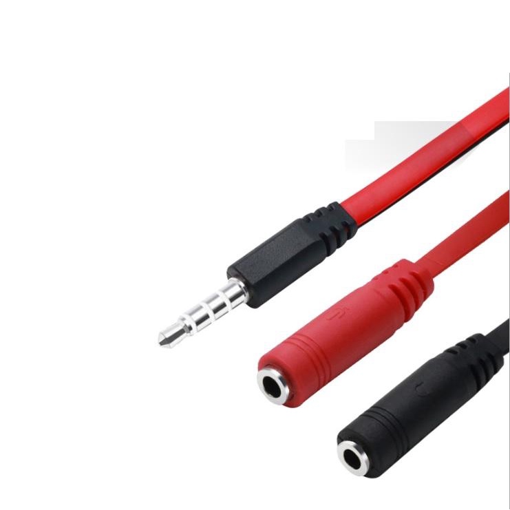 Cáp chia 2 cổng Audio 3.5mm 1 đầu đực ra 2 đầu cái dây 2 in 1 DL TECH