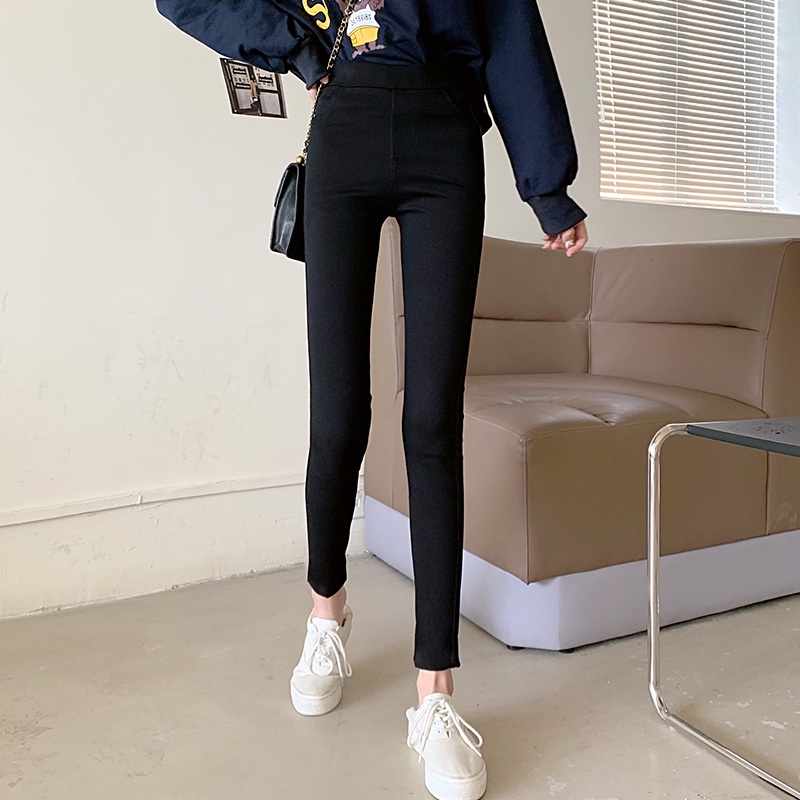 SUXI Quần dài lưng cao thiết kế mới thời trang mùa thu dành cho nữ