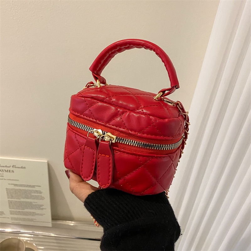 Túi Đeo Chéo mini Thêu Họa Tiết Kẻ Ô Dây Xích Mẫu Mới Thời Trang Mùa Xuân 2022 Cho Nữ