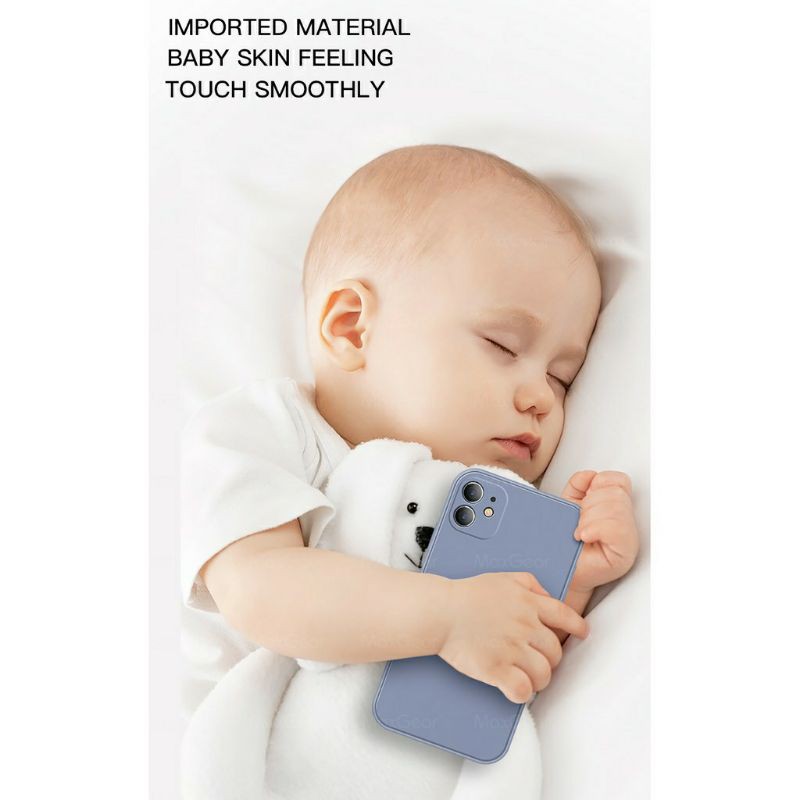 Ốp lưng dẻo màu viền vuông cho iPhone X/ XS/ XS Max/ 11 Pro/ 11/ 11 Pro Max chống bám bẩn giả 12