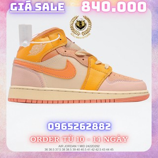 Order 1-2 Tuần + Freeship Giày Outlet Store Sneaker _Air Jordan 1 Mid “Apricot Orange” MSP: 2422D2921 gaubeostore.shop