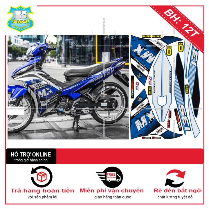( Quí khách vui lòng mang ra tiệm cho thợ dán ) Tem EX 2011 MX DECAL 46 [Bi Decal]