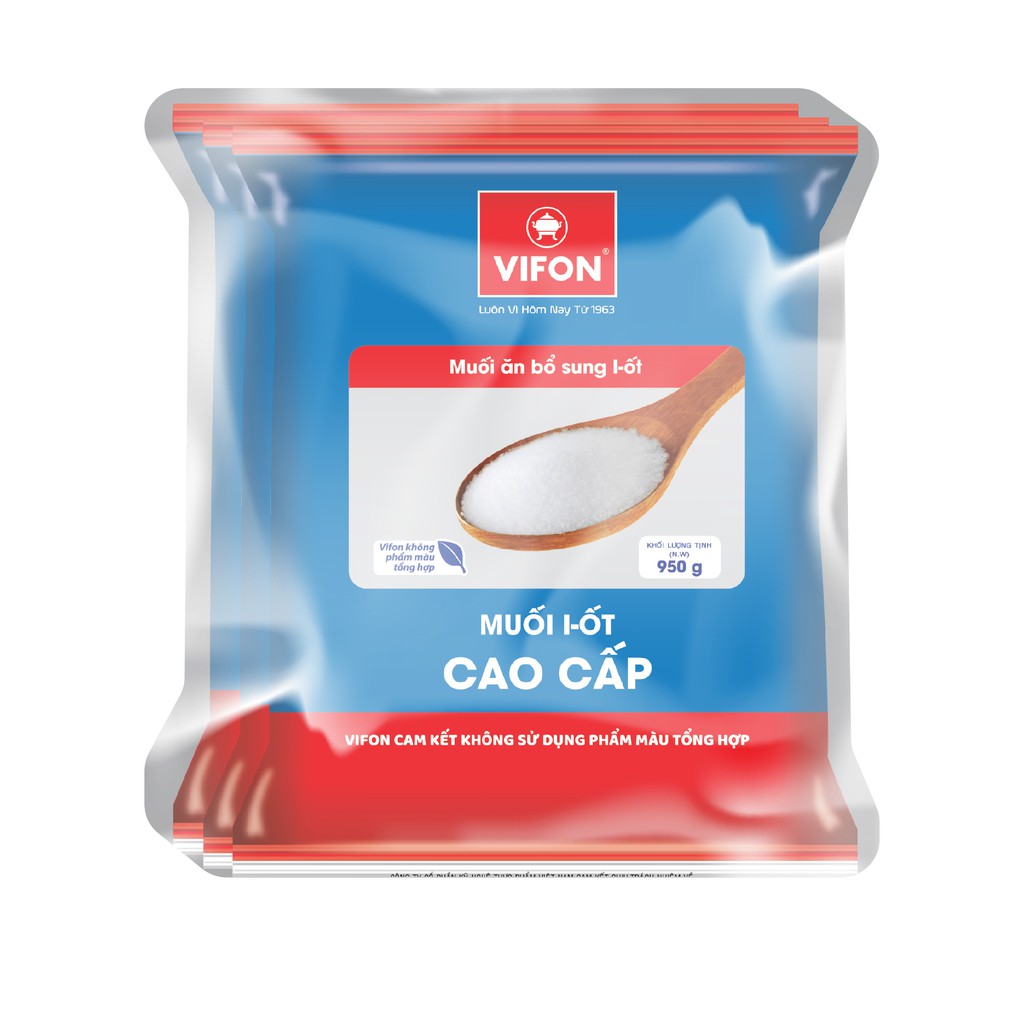 [Combo 10 gói] Muối I-ốt/Muối tinh VIFON 450g