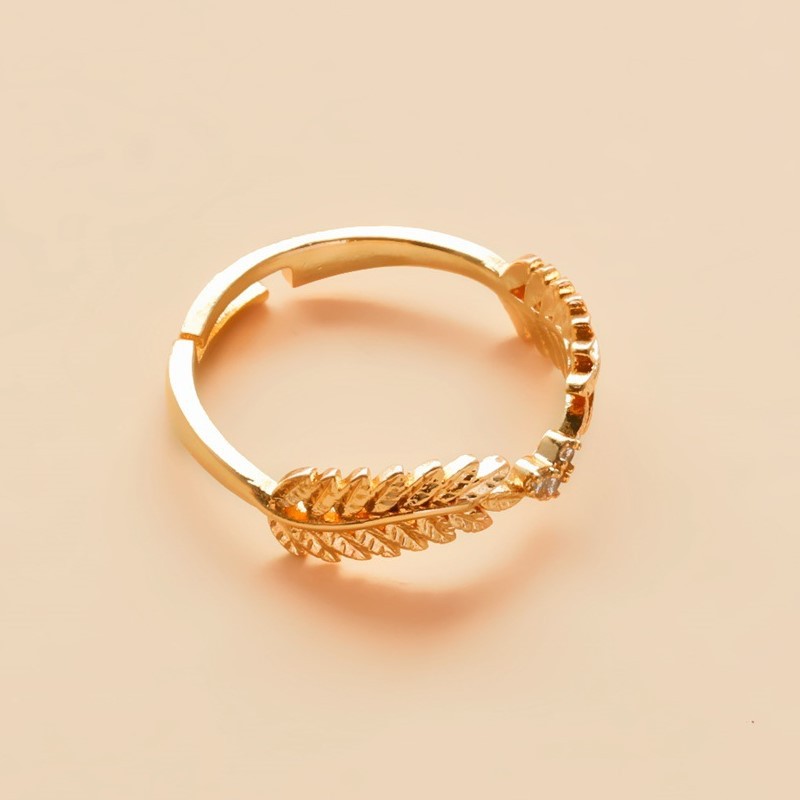 Nhẫn hình chiếc lá phong cách Hàn Quốc độc đáo cho nữ