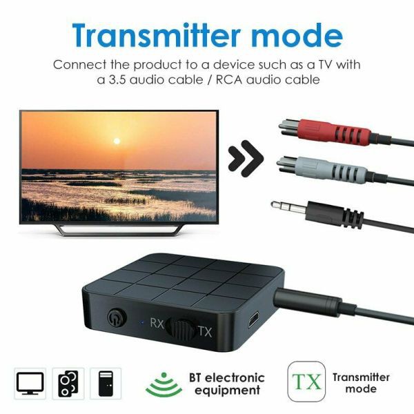 【In stock】Bluetooth 5.0 Audio Receiver Transmitter AUX RCA 3.5MM 3.5 Jack USB Music Stereo Wireless Adapters Dongle