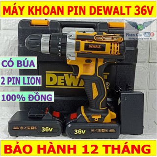Máy khoan bê tông dùng pin, máy khoan bê tông búa dewalt 36v tặng bộ mũi khoan