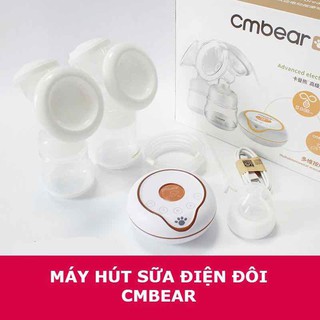 Máy hút sữa điện đôi cmbear hàng chính hãng chất lượng nhất,có chế độ massage, tặng túi trữ sữa nhật bản