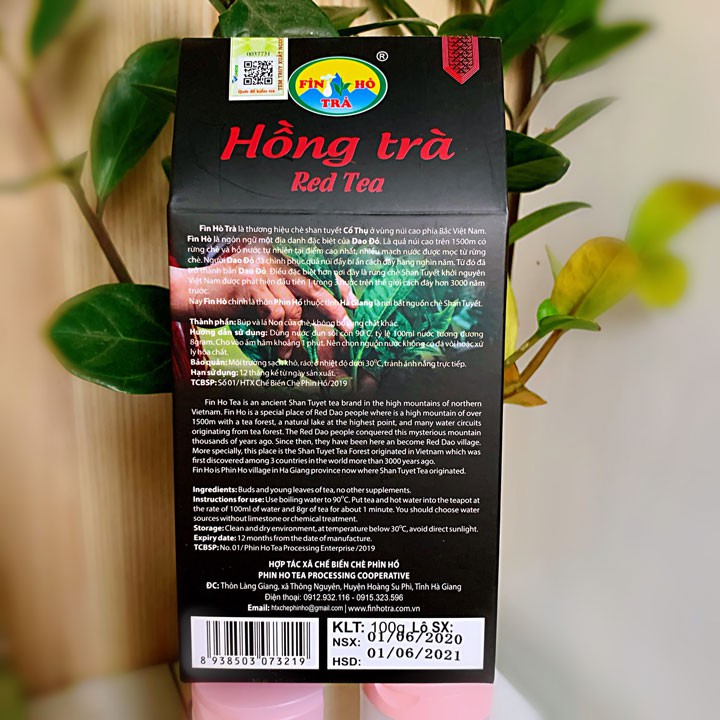 Hồng trà hữu cơ Phìn Hồ 100g