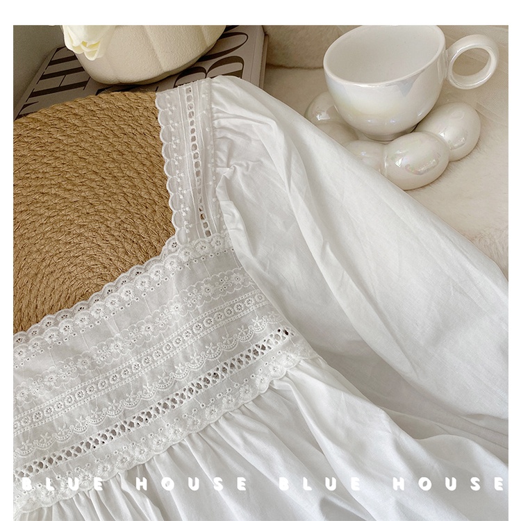 Áo Sơ Mi Nữ Tay Dài Cổ Vuông Rộng Phong Cách Hàn Quốc baju baju wanita Lenan panjang