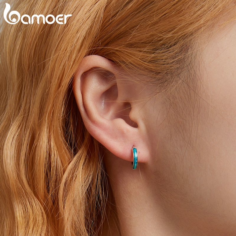 Set bông tai BAMOER BSE603 bằng bạc 925 thời trang cho nữ