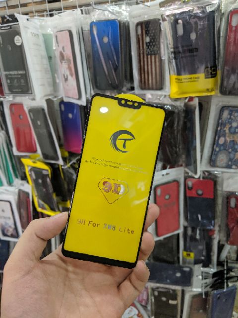 Cường lực 6D cho Xiaomi Mi 8 Lite full màn full keo ôm màn 2.5D viền mỏng trơn mượt cao cấp xe