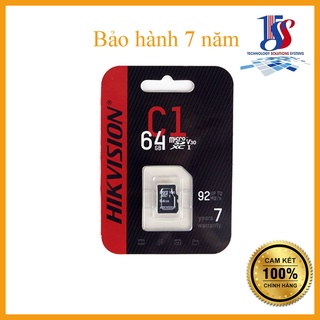 Hình ảnh Thẻ nhớ HIKVISION 64GB microSD HS-TF-C1(STD)/HS-TF-D1 class 10, up to 92mb/s, chuyên camera wifi, điện thoại - BH 7 năm chính hãng