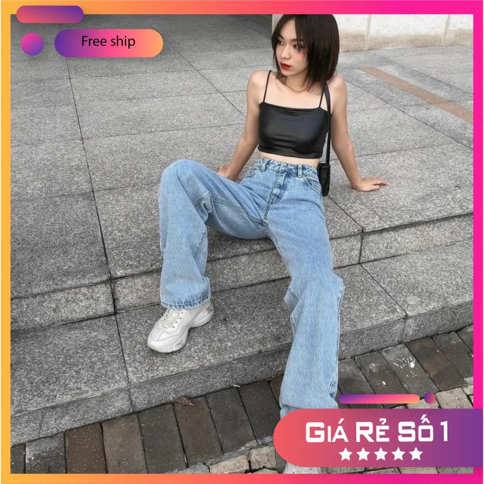 Quần Jeans ❤FREESHIP❤Ống Rộng SIMPLE JEANS Xanh Nhạt Unisex