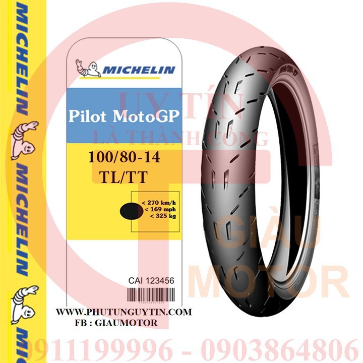Vỏ xe máy MICHELIN size 100.80-14 PILOT MOTO GP MC Lốp MICHELIN 100.80-14 PILOT MOTO GP MC