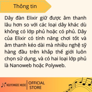 Dây Đàn Guitar Elixir Cao Cấp, Chính Hãng