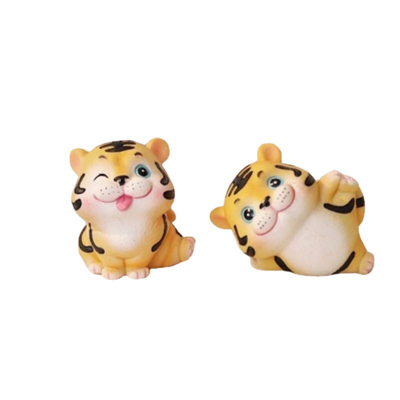 Trang Trí Bánh Sinh Nhật, Bánh Kem - Cặp đôi hổ và mẫu chúc mừng năm mới 2022