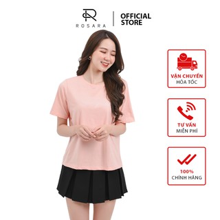 Áo thun phông chất siêu mịn mát dáng suông freesize Rosara SP118