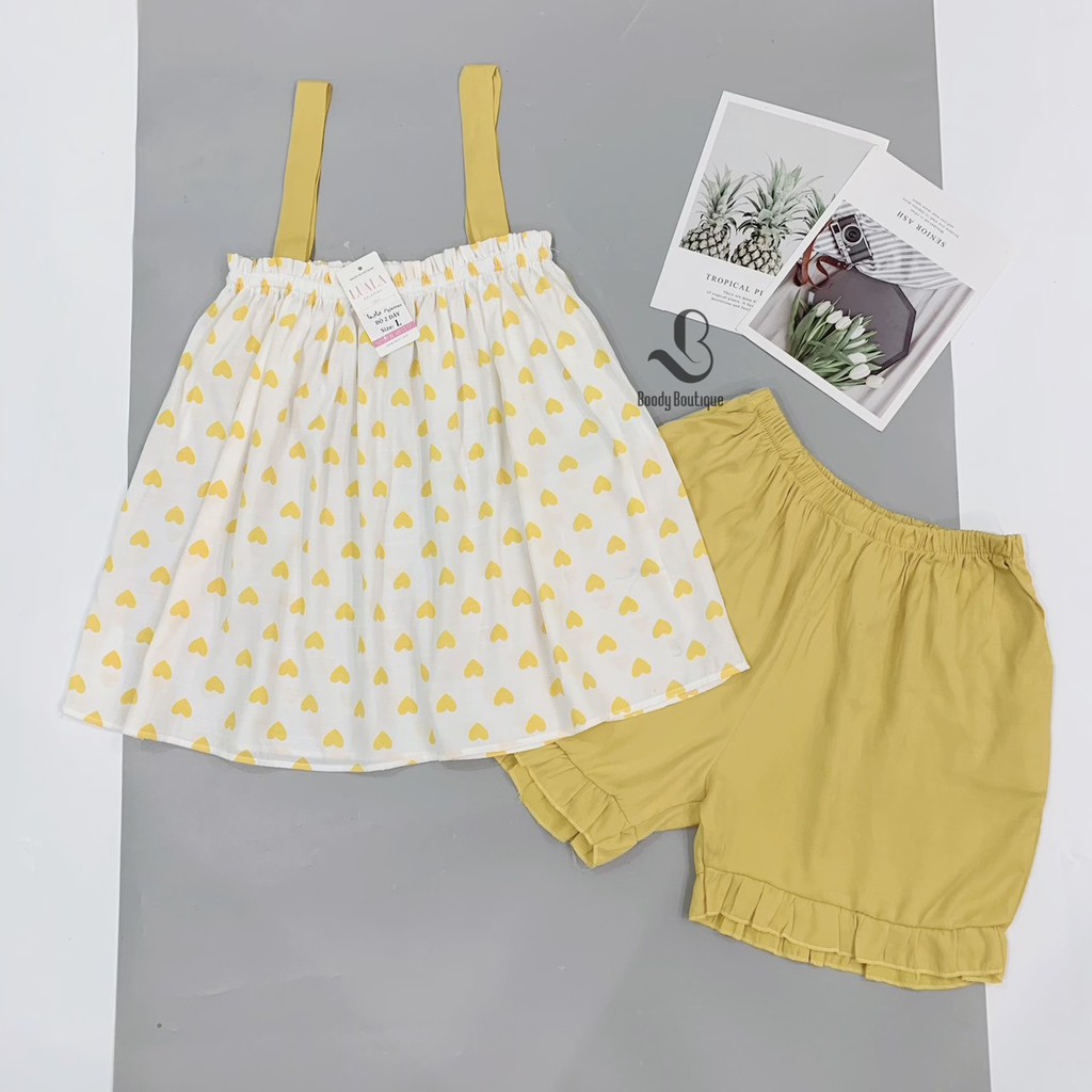 Bộ Hai Dây Đũi Hàn Cao Cấp Bộ Mặc Nhà Pijama Boody BP02 | BigBuy360 - bigbuy360.vn