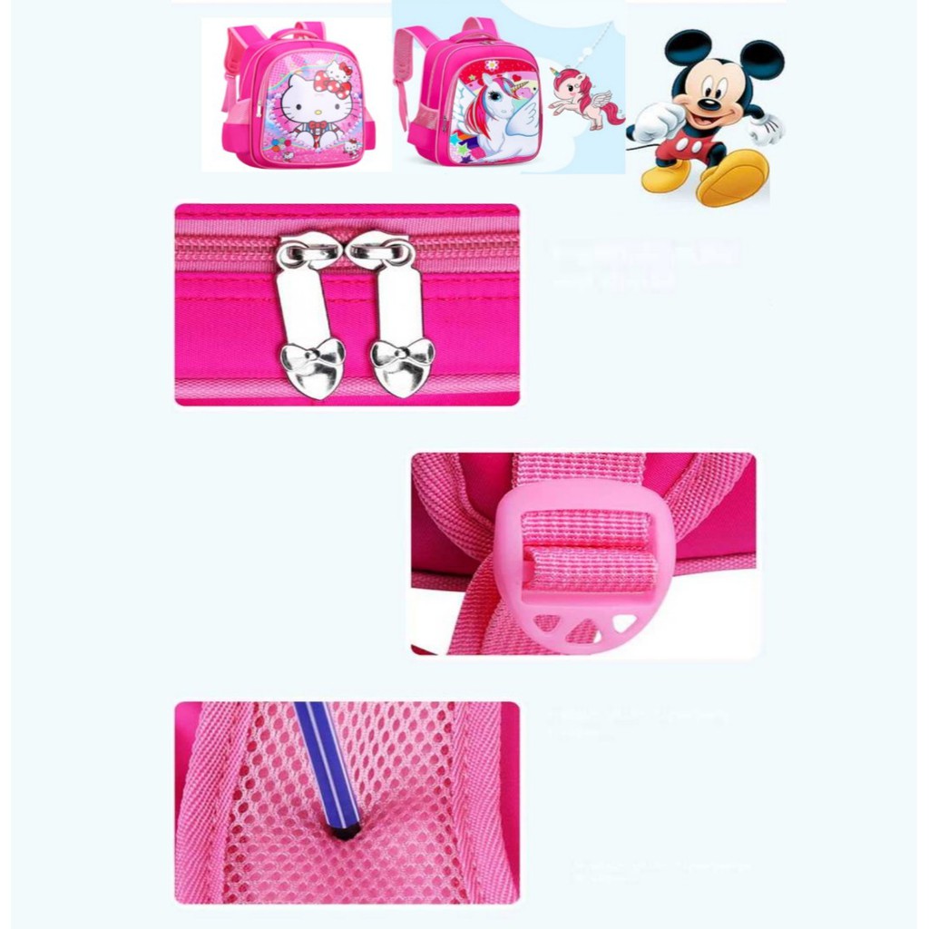 Balo học sinh siêu nhẹ các nhân vật hoạt hình cực dễ thương (39x29x16cm) - NK2521