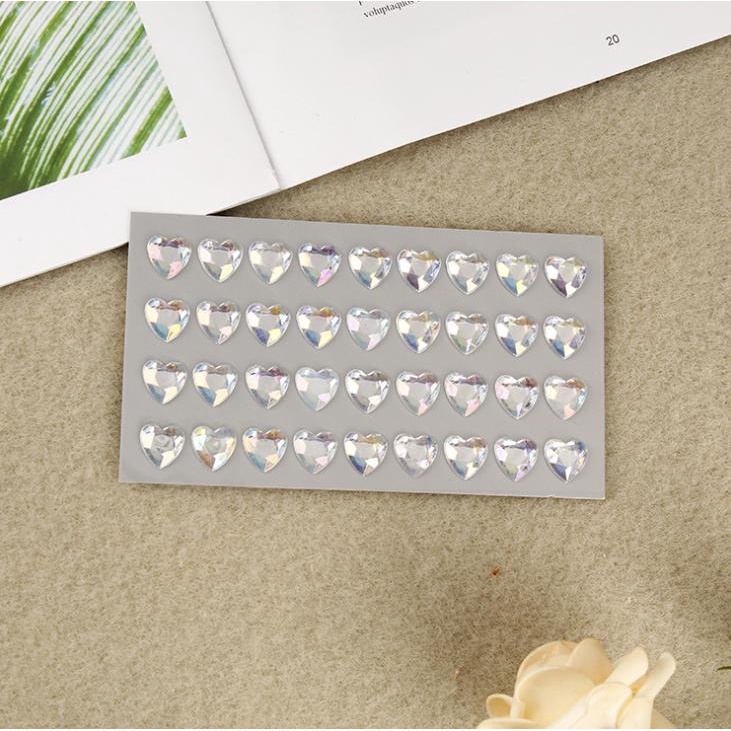 Miếng dán hình trái tim 3D chống nước trang trí điện thoại YKT
