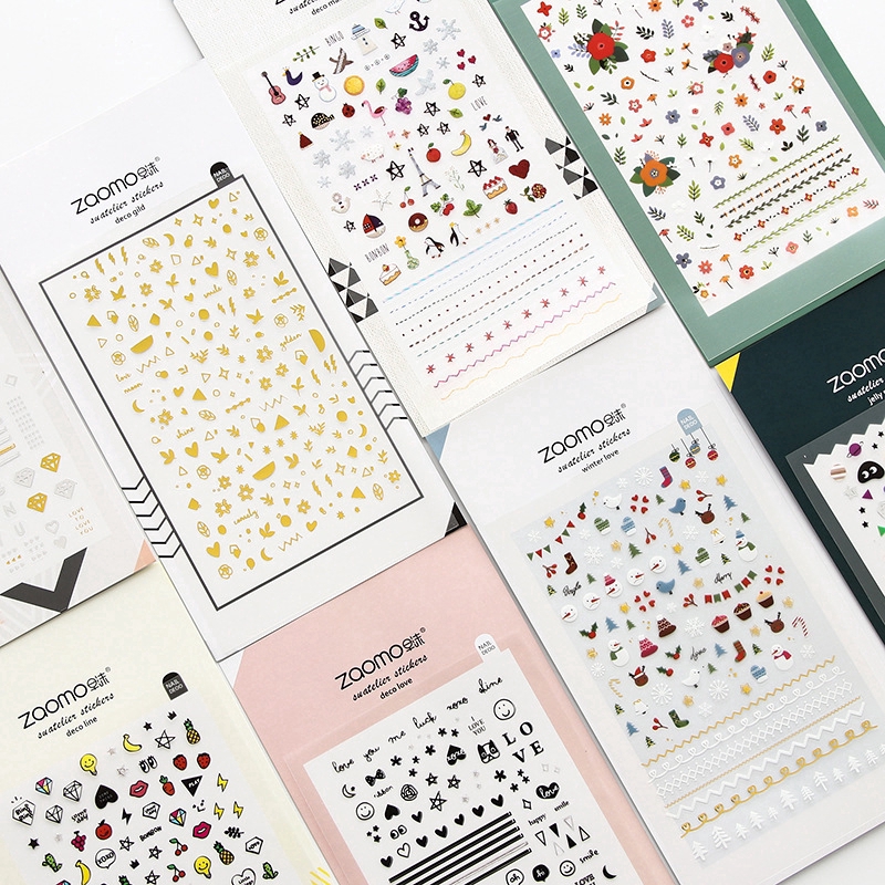 Sticker họa tiết hoa trái cây dễ thương dùng trang trí thủ công