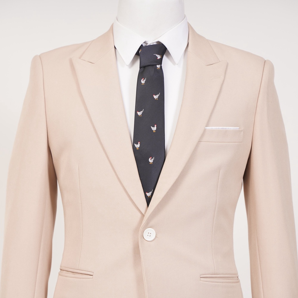 Áo vest nam công sở, da sữa, sartorial, 1 khuy 2 túi 2 lớp, chất liệu cao cấp dày dặn, đứng form - The Suits House