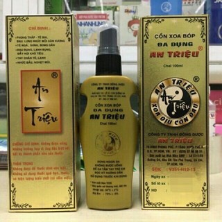 Cồn xoa bóp đa dụng an triệu - dầu xoa bóp